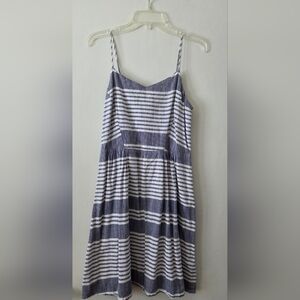 Old Navy Navy and White Striped Mini Dress